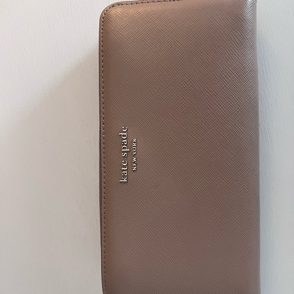Kate Spade Taupe Zip Wallet
